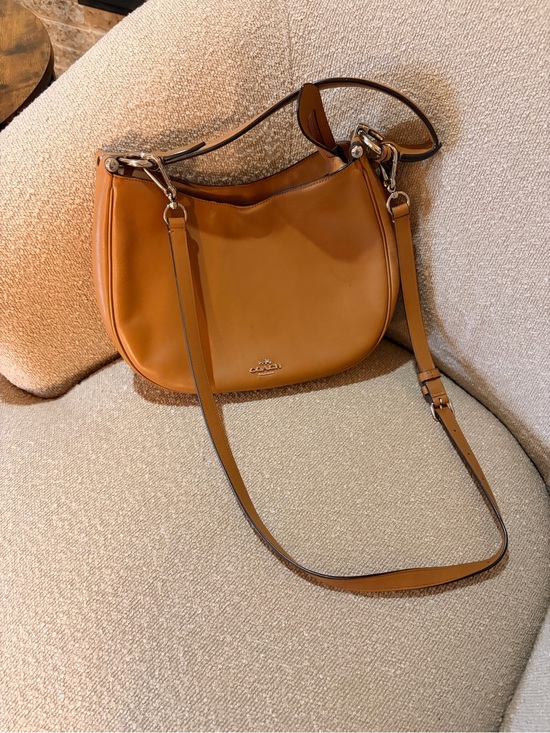 Coach Handbags - Coach Caramel Leather Hobo Shoulder Bag with Adjustable Strap